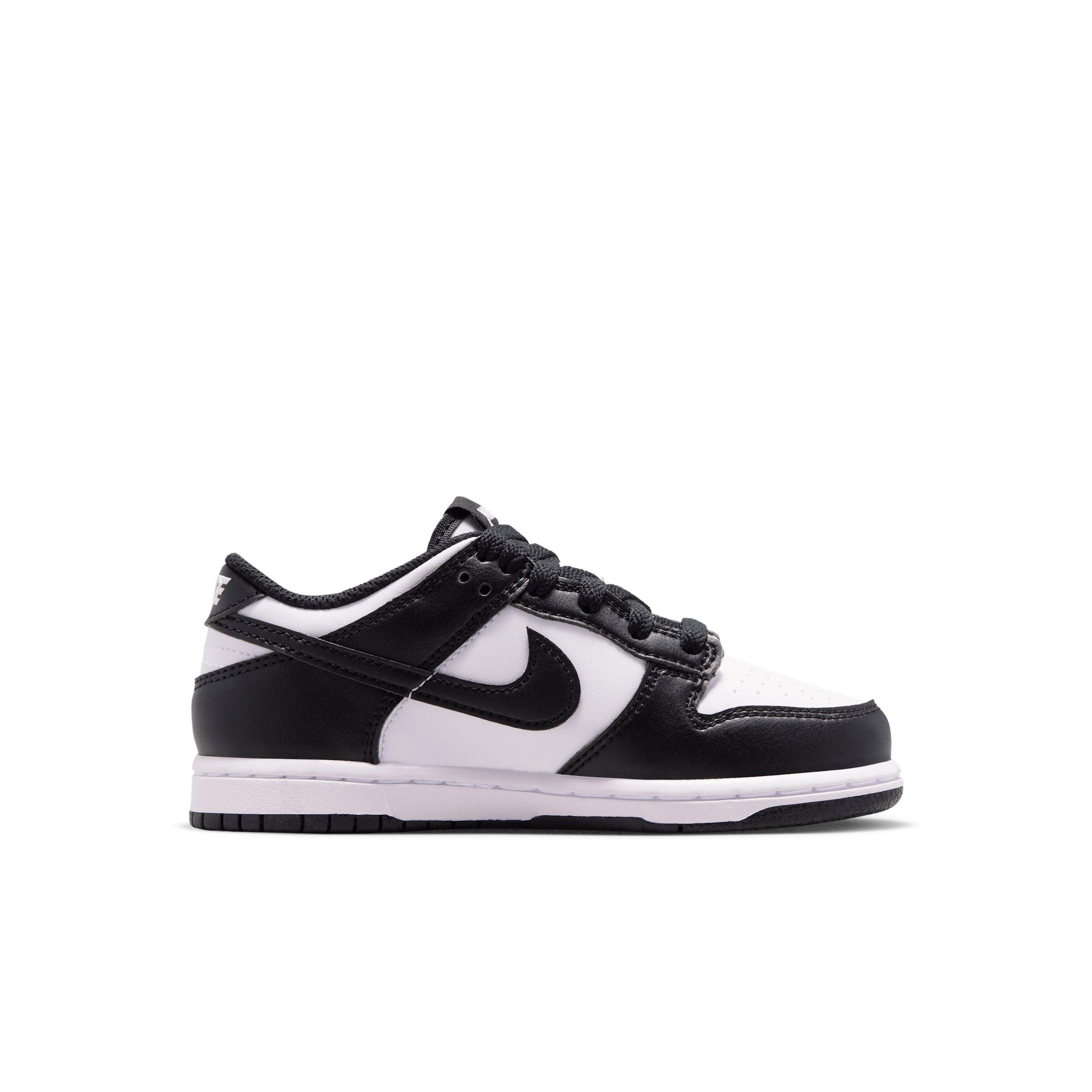 Nike Dunk Low "White/White/Black" Preschool Boys' Shoe - WHITE/WHITE/BLACK
